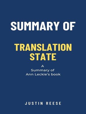 cover image of Summary of Translation State by Ann Leckie